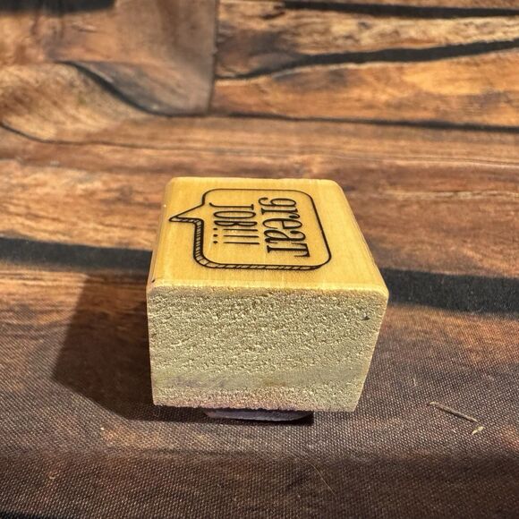 Great Job Speech Bubble Rubber Stamp Wood Mounted Teacher Craft Art Scrapbooking - Picture 4 of 9